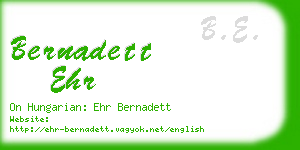 bernadett ehr business card